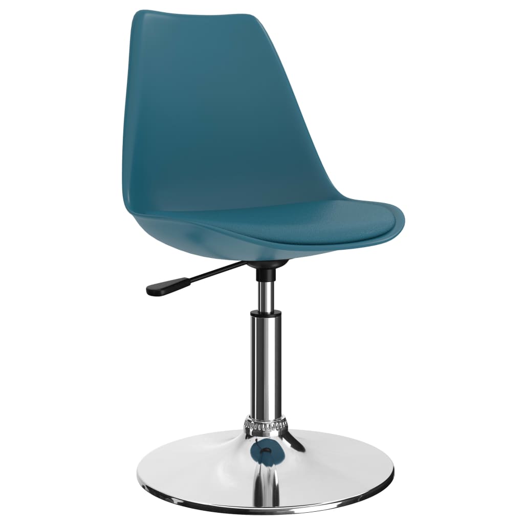 

vidaXL Eetkamerstoelen 2 st draaibaar kunstleer turquoise
