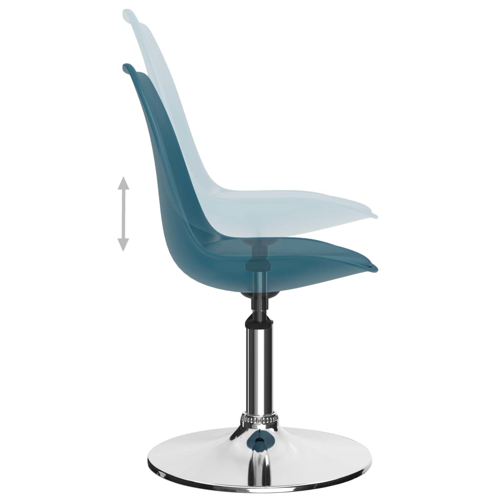 Scaune de bucătărie pivotante, 2 buc., turcoaz, piele ecologică