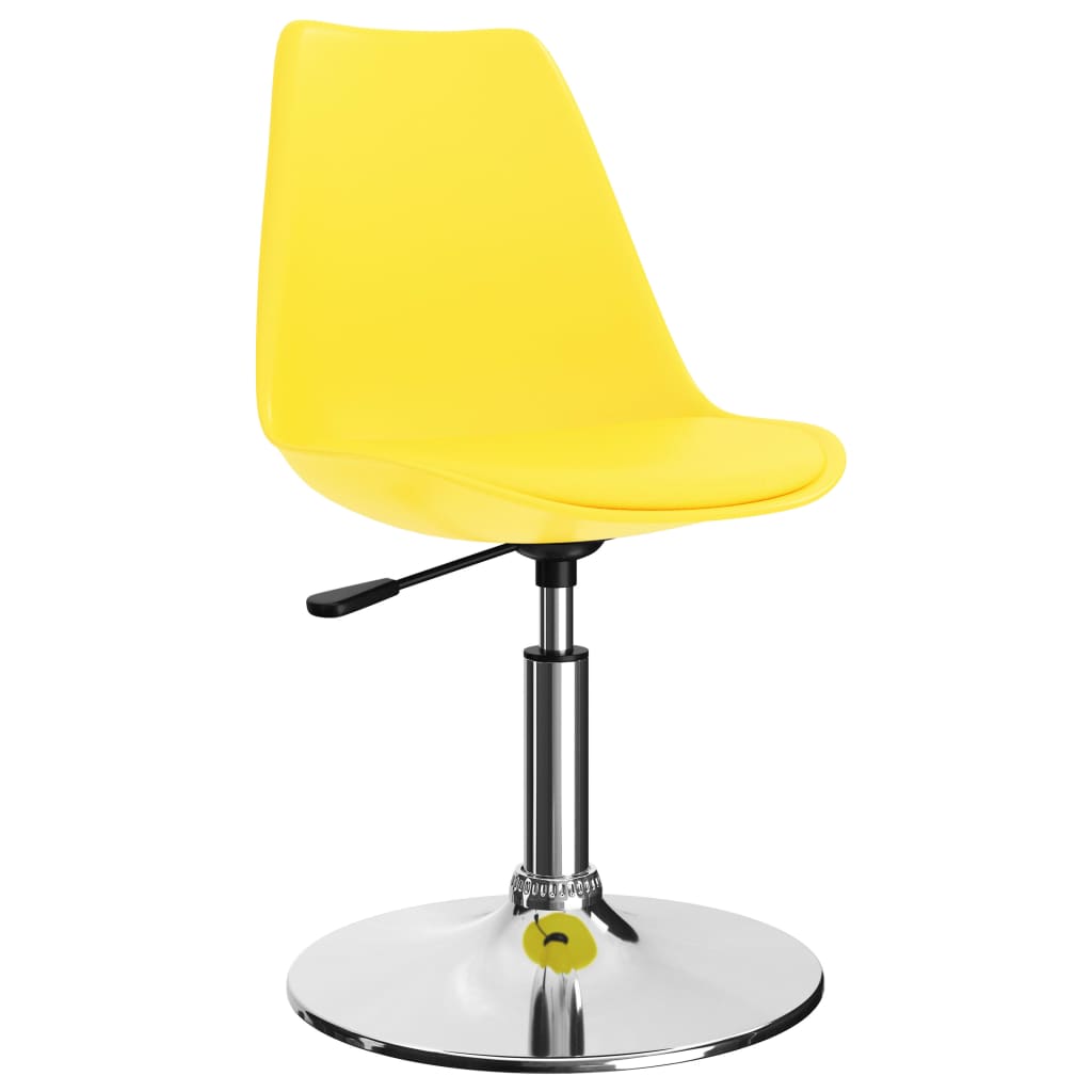 vidaXL Chaises à manger pivotantes lot de 2 jaune similicuir