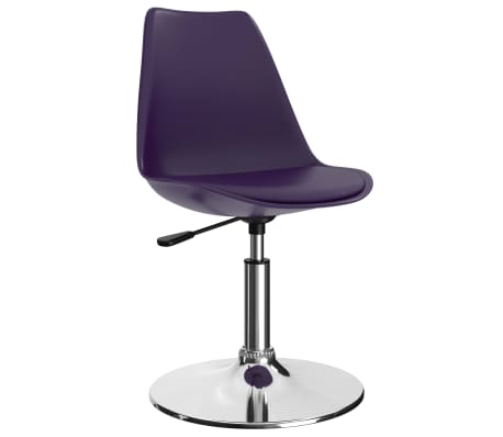 vidaXL Otočné jedálenské stoličky 2 ks, fialové, umelá koža