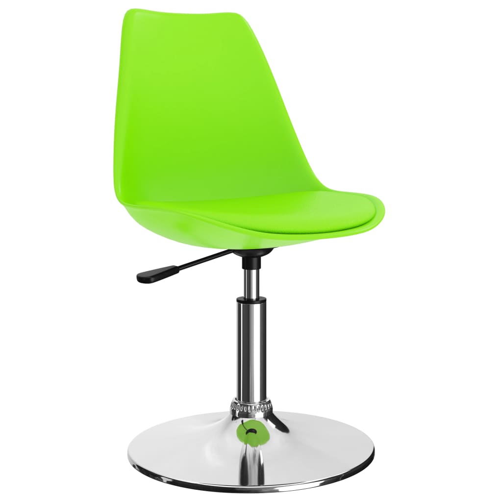 vidaXL Pasukamos valgomojo kėdės, 4vnt., žalios spalvos, dirbtinė oda