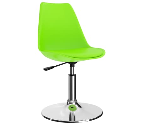 vidaXL Pasukamos valgomojo kėdės, 4vnt., žalios spalvos, dirbtinė oda