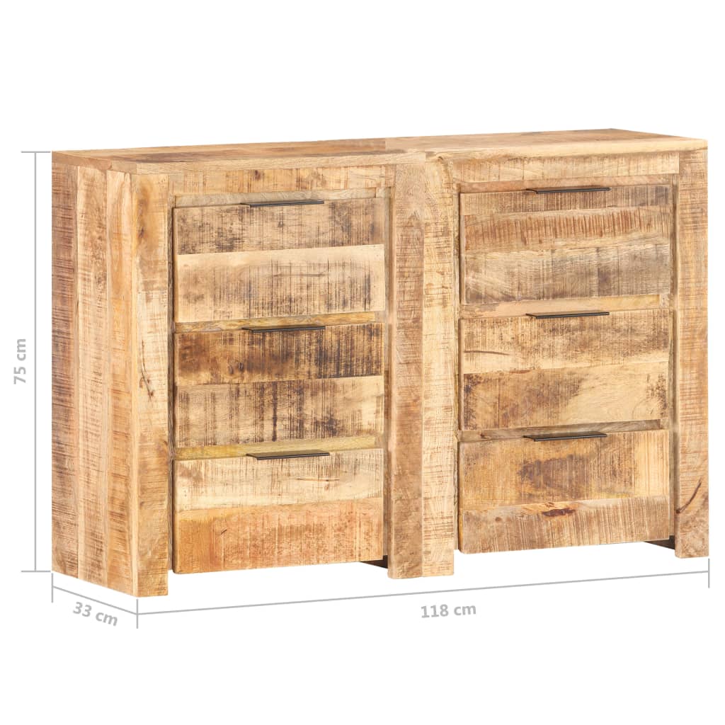 Skříňka se zásuvkami 118x33x75 cm masivní mangovníkové dřevo