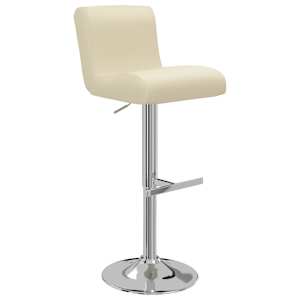 vidaXL Baro taburetės, 2vnt., kreminės spalvos, dirbtinė oda