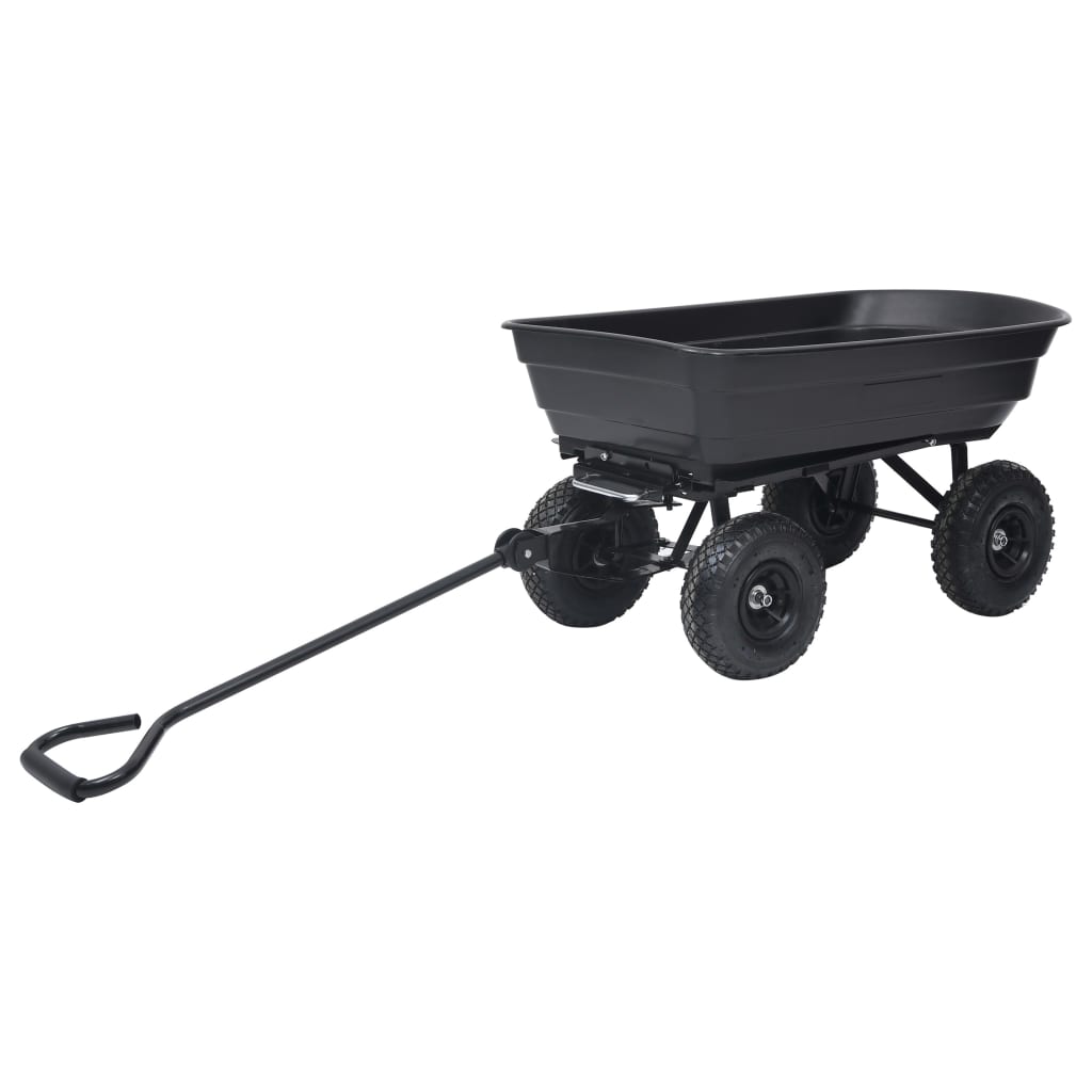 Fekete kerti kézikocsi 300 kg 75 liter 