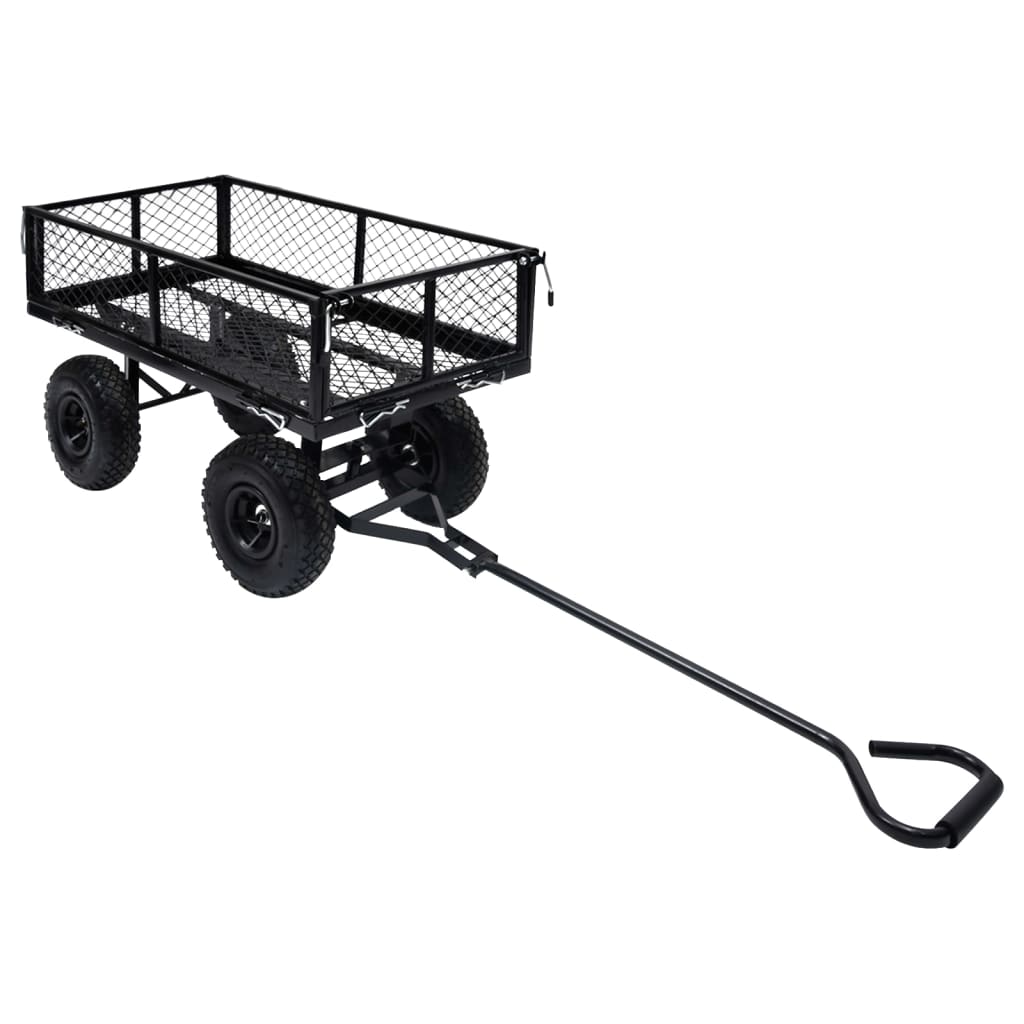 Petrashop  Zahradní ruční vozík černý 250 kg