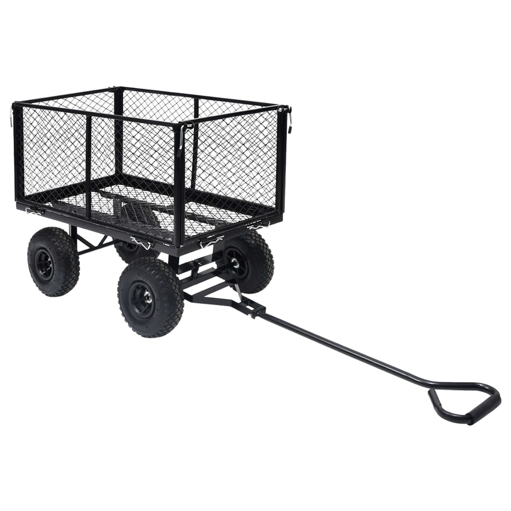 Petrashop  Zahradní ruční vozík černý 350 kg