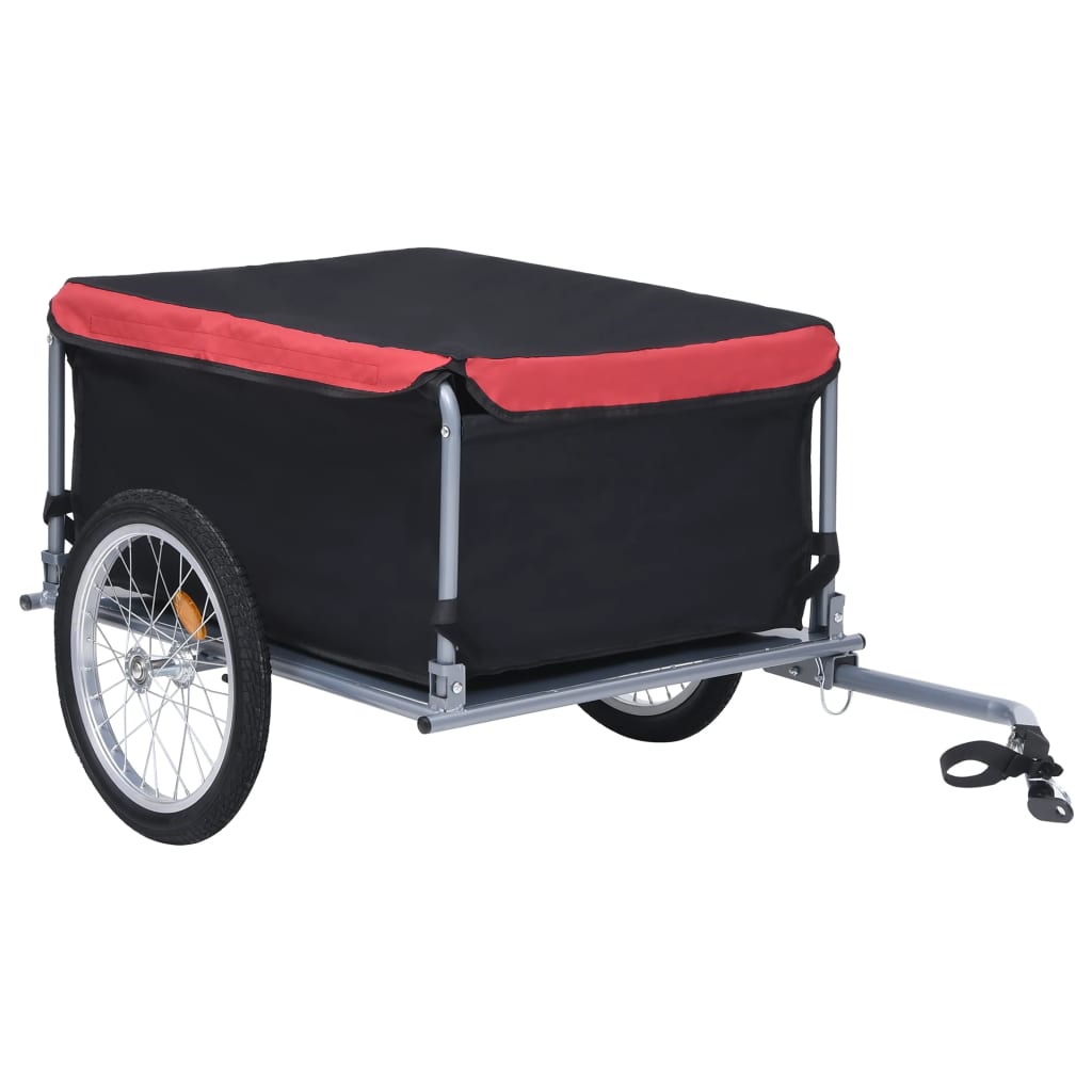 Přívěsný vozík za kolo černo-červený 65 kg
