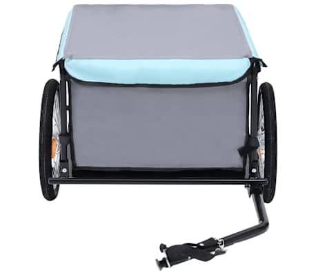 VidaXL Remorque Vélo Chariot De Transport 30 Kg – Barre D’Attelage + Drapeau De Sécurité, Noir Et Jaune