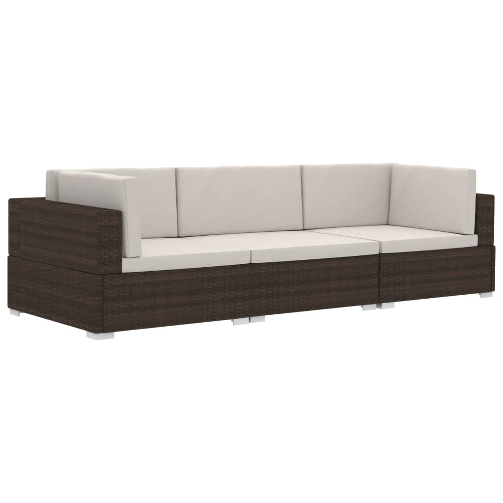 Patio Sofa Set Set of 3 Modular Patio Sofa Set Rectangular - Image 2