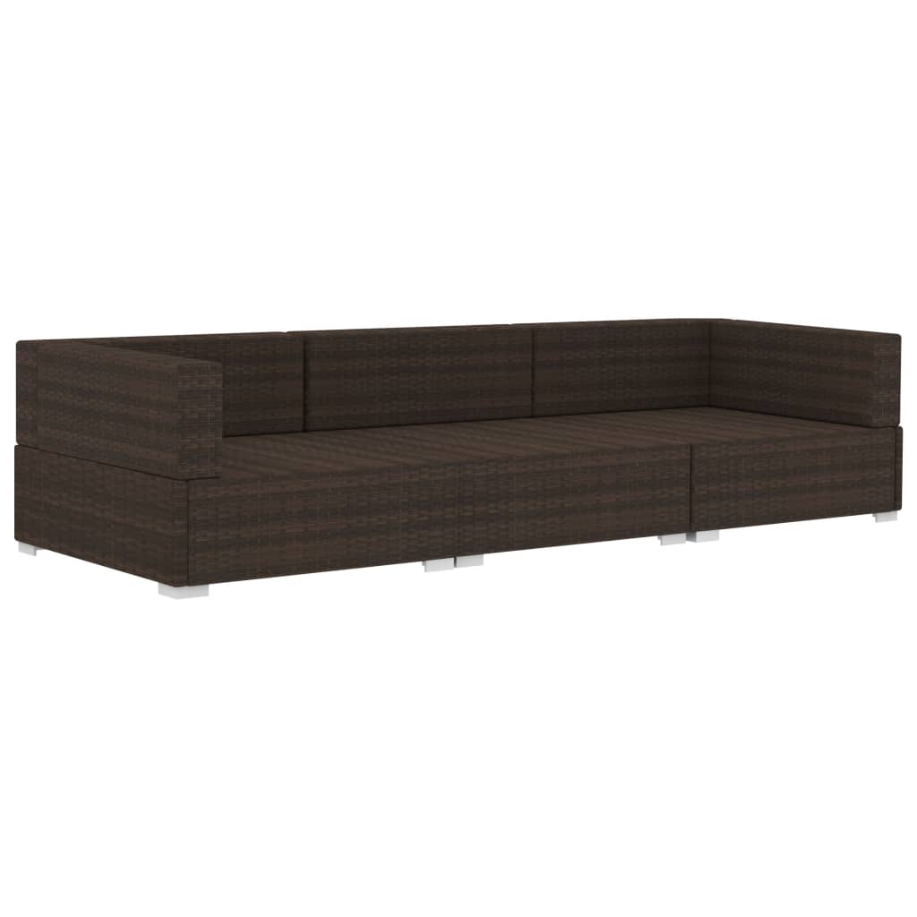 Patio Sofa Set Set of 3 Modular Patio Sofa Set Rectangular - Image 3