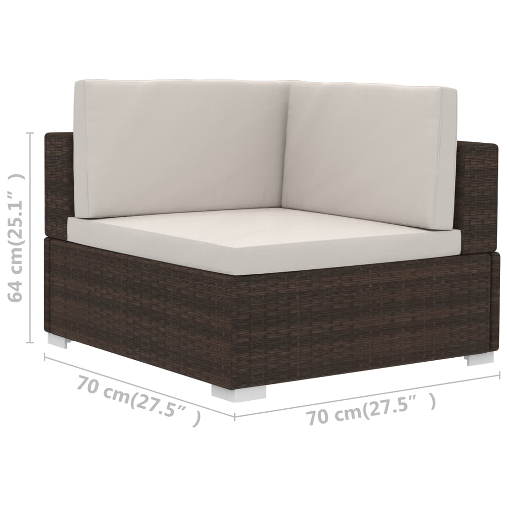 Patio Sofa Set Set of 3 Modular Patio Sofa Set Rectangular - Image 11