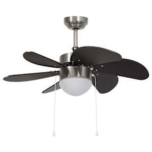 Stropní ventilátor se světlem 76 cm tmavě hnědý - obrázek 2