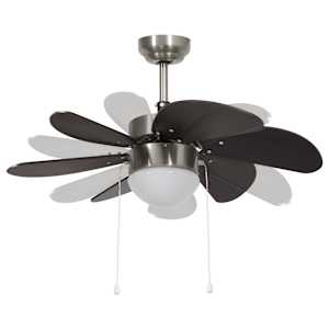 Stropní ventilátor se světlem 76 cm tmavě hnědý - obrázek 6