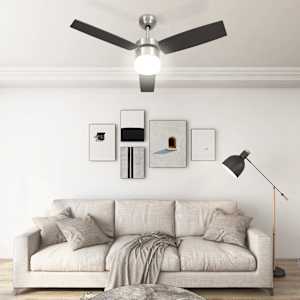 Stropní ventilátor světlo a dálkový ovladač 108 cm tmavě hnědý - obrázek 3