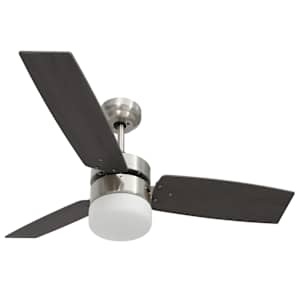Stropní ventilátor světlo a dálkový ovladač 108 cm tmavě hnědý - obrázek 6