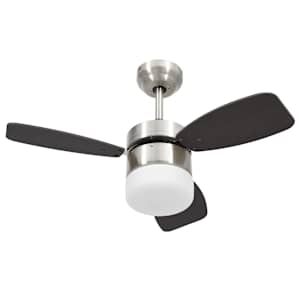 Stropní ventilátor světlo a dálkový ovladač 76 cm tmavě hnědý - obrázek 2