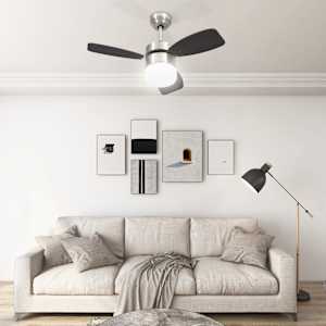 Stropní ventilátor světlo a dálkový ovladač 76 cm tmavě hnědý - obrázek 3