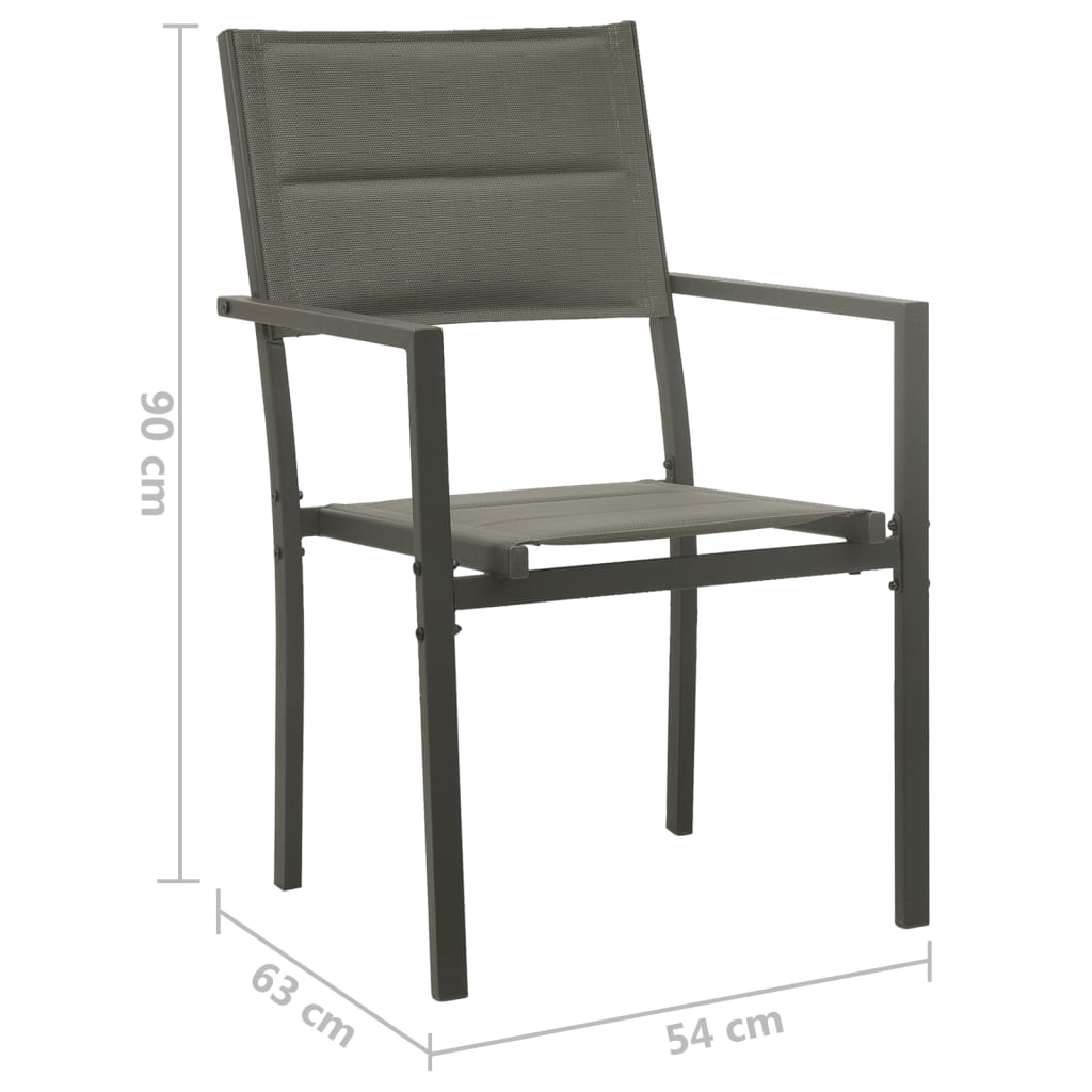 Set de 2 scaune de gradina vidaXL, Lemn, Cu perne, Negru, 9.59 kg, 54 x 63 x 90 cm 1 8720286146170 g en hd 7