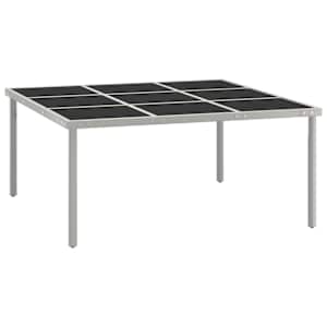 vidaXL aialaud, 170x170x74,5 cm, klaas ja teras