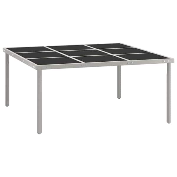 vidaXL aialaud, 170x170x74,5 cm, klaas ja teras
