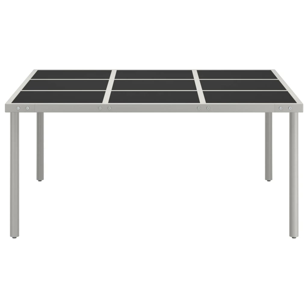 Thumbnail - vidaXL Garten-Esstisch 170x170x74,5 cm Glas und Stahl