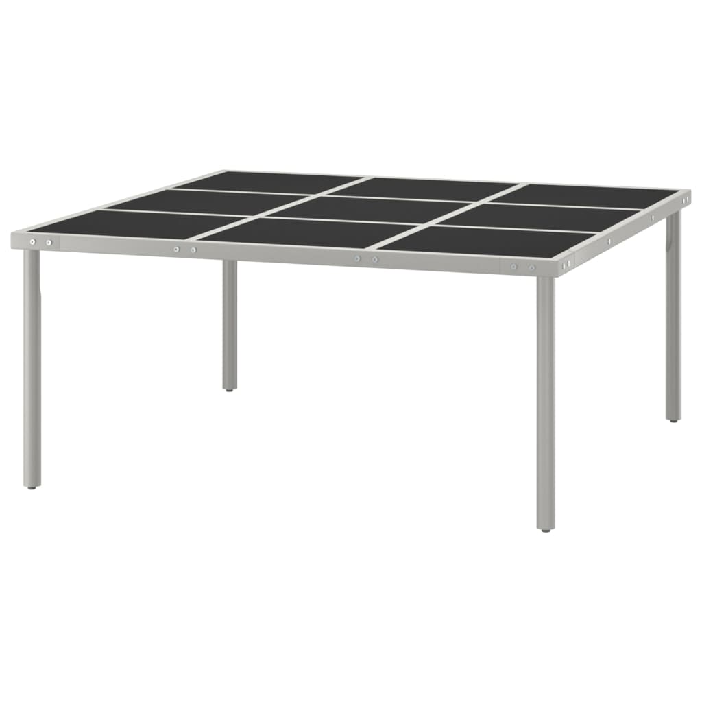 Thumbnail - vidaXL Garten-Esstisch 170x170x74,5 cm Glas und Stahl