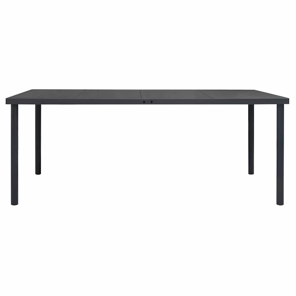 vidaXL Tuintafel 190x90x74 cm staal antracietkleurig afbeelding