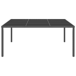 vidaXL Lauko stalas, antracito, 170x170x72cm, stiklas ir plienas