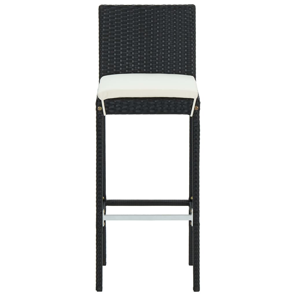 Bar Stool Seat with Cushions Island Stool for Pub Kitchen Poly Rattan vidaXL - Picture 9 of 28