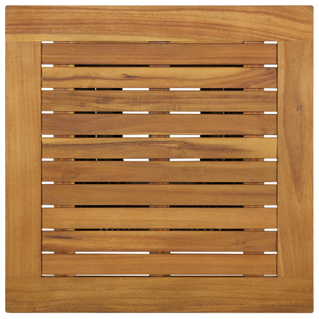 Bar Table Outdoor Pub Table with 1 Shelf Solid Acacia Wood PE Rattan vidaXL - Picture 8 of 21