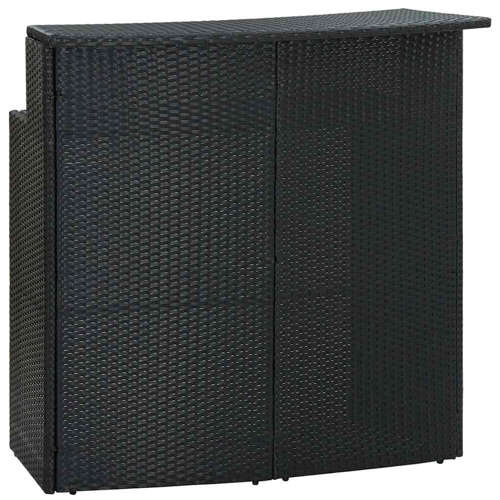 vidaXL Barbord f&ouml;r tr&auml;dg&aring;rd svart 120x55x110 cm konstrotting