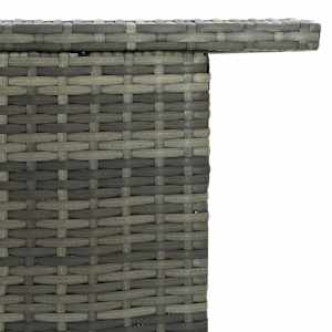 Zahradní barový stůl šedý 120 x 55 x 110 cm polyratan - obrázek 6