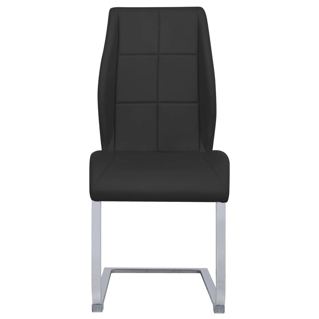

vidaXL Eetkamerstoelen 2 st kunstleer zwart