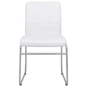 vidaXL Valgomojo kėdės, 2vnt., baltos spalvos, dirbtinė oda