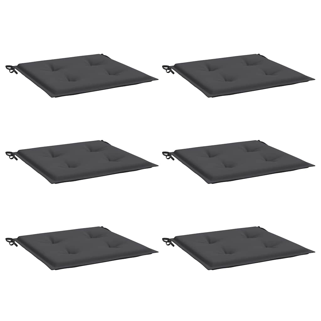 vidaXL Tuinstoelkussens 6 st 40x40x3 cm oxford stof antracietkleurig, foto 4