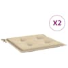 vidaXL aiatooli istmepadjad 2 tk, beež, 40x40x3 cm, kangas