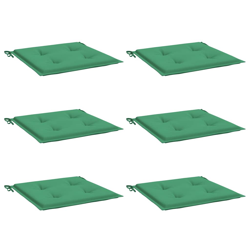 vidaXL Tuinstoelkussens 6 st 40x40x3 cm oxford stof groen, foto 4