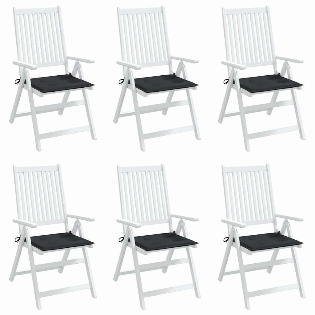 vidaXL Tuinstoelkussens 6 st 40x40x3 cm oxford stof zwart, foto 2
