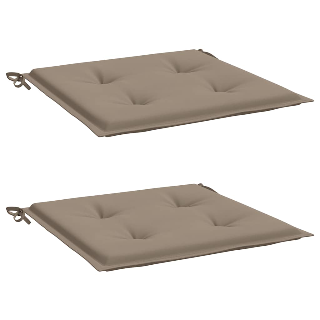 

vidaXL Tuinstoelkussens 2 st 40x40x3 cm stof taupe