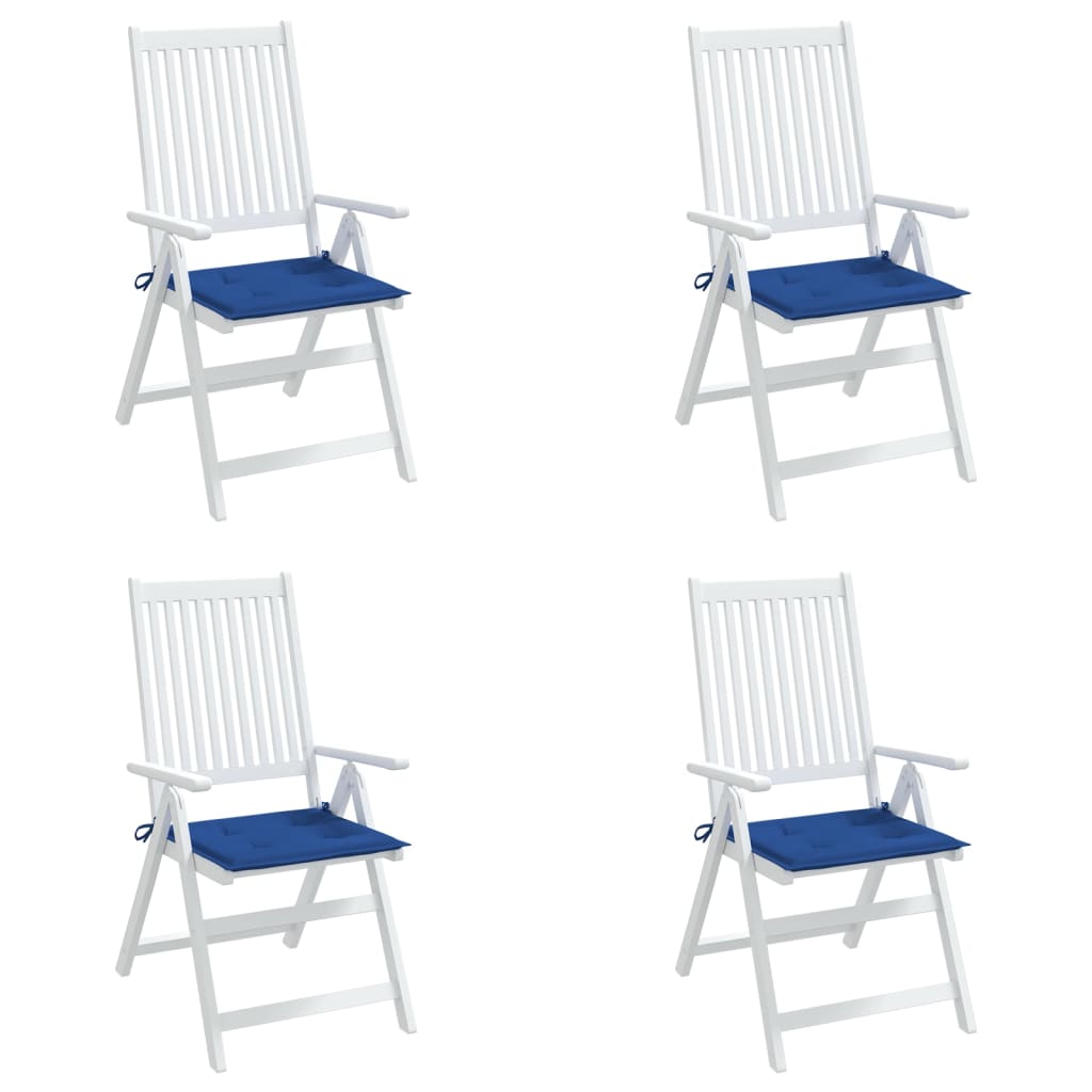 Sodo kėdės pagalvėlės, 4vnt., mėlynos, 40x40x4cm, audinys | Stepinfit