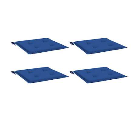 vidaXL Almofad&otilde;es p/ cadeiras jardim 4 pcs 40x40x4 cm oxford azul real