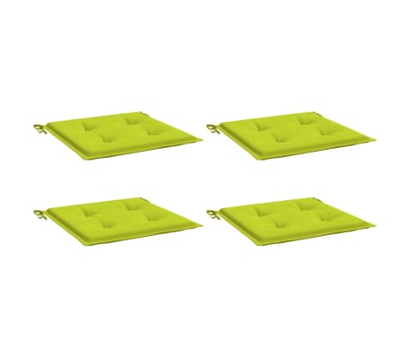 vidaXL Coussins de chaise de jardin 4 pcs vert vif 40x40x3 cm