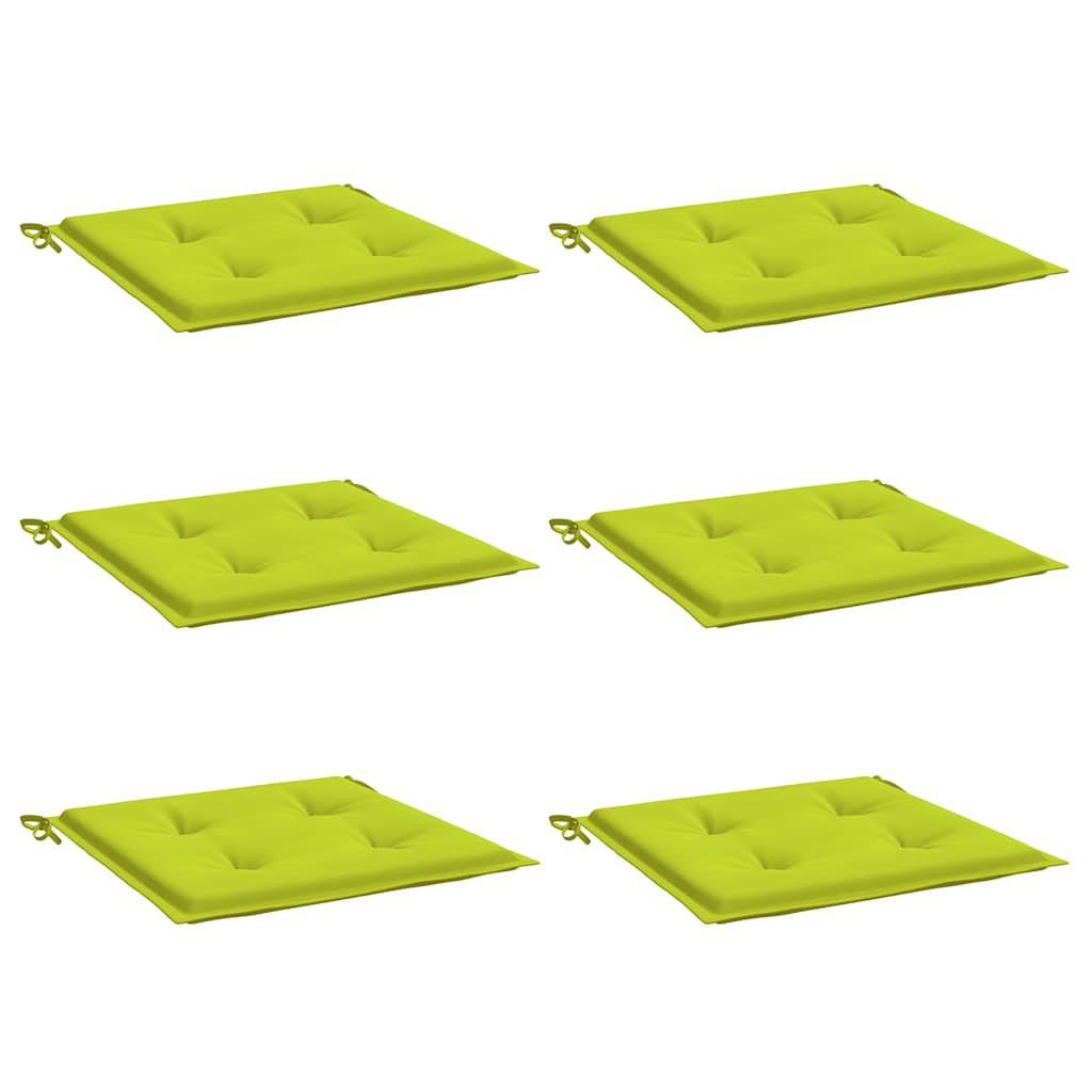 

vidaXL Tuinstoelkussens 6 st 40x40x3 cm stof heldergroen