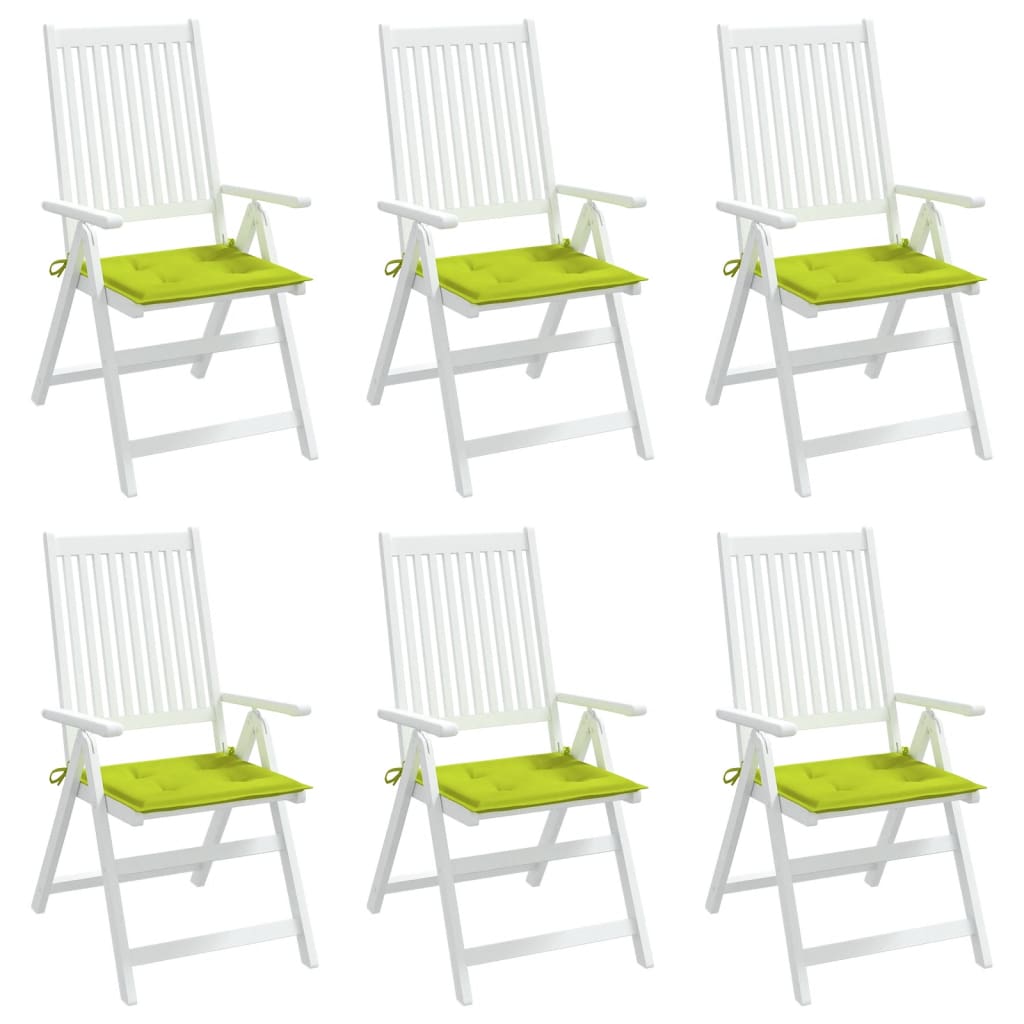 Sodo kėdės pagalvėlės, 6vnt., žalios, 40x40x4cm, audinys | Stepinfit