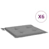 vidaXL aiatooli istmepadjad 6 tk, hall, 50 x 50 x 3 cm, kangas