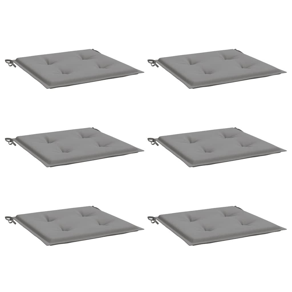 vidaXL Tuinstoelkussens 6 st 50x50x3 cm oxford stof grijs, foto 4