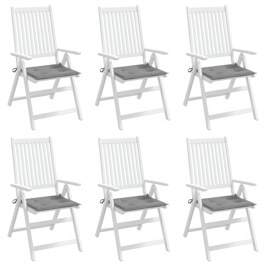 vidaXL Tuinstoelkussens 6 st 50x50x3 cm oxford stof grijs, foto 2