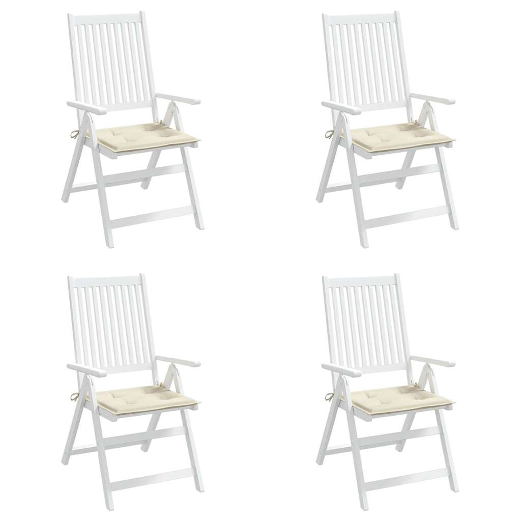 vidaXL Tuinstoelkussens 4 st 50x50x3 cm oxford stof crèmekleurig, foto 2