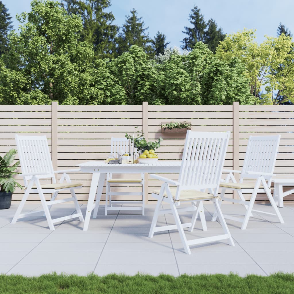 vidaXL Gartenstuhl-Kissen 4 Stk. Creme 50x50x4 cm Oxford-Gewebe